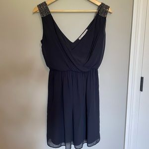 Navy faux wrap dress size XS